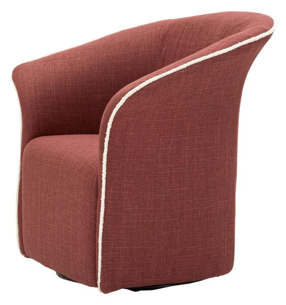 Poltrona Girevole Torino Ottanio combina comfort e design Dimensioni 70x72xh 75 cm Altezza seduta 44,5 - peso 19 kg colore Oro E Bordeaux