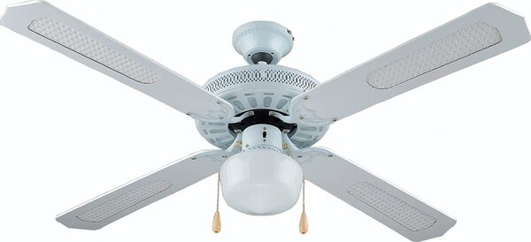 Kooper Ventilatore da Soffitto con Luce Lampadario Ventilatore 4 Pale Diametro 130 cm 60W Bian - 2160666 Windy