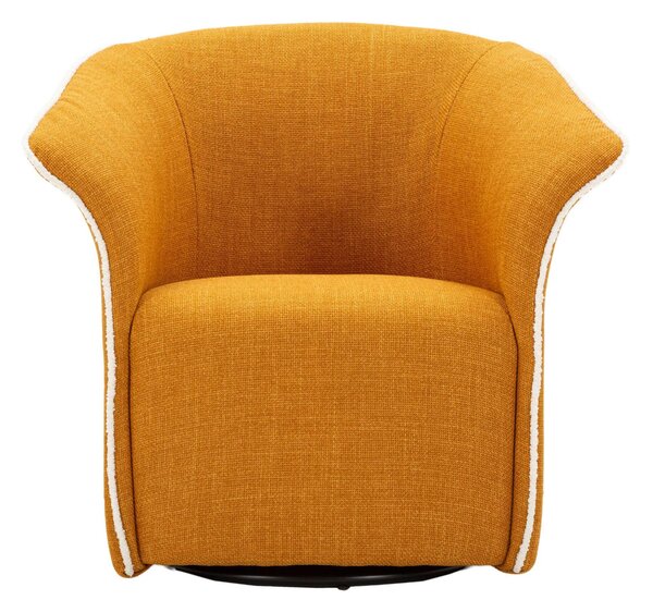 Poltrona Girevole Torino Ottanio combina comfort e design Dimensioni 70x72xh 75 cm Altezza seduta 44,5 - peso 19 kg colore Oro E Senape