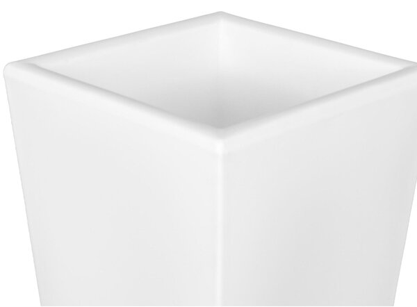 Porta vaso Vaso in polietilene EGIZIO LISCIO 32x22x53 cm ideale per arredare al meglio sia un ambiente interno che esterno Bianco Latte