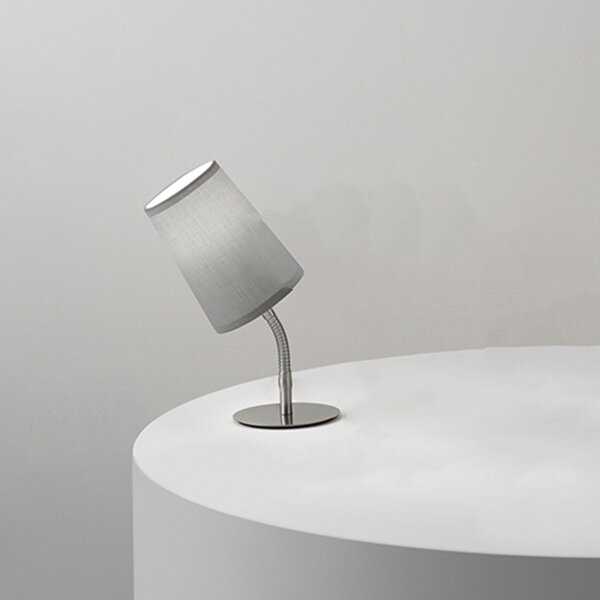 Lampada Da Scrivania Contemporanea Mash Metallo Marrone Tessuto 1 Luce E14