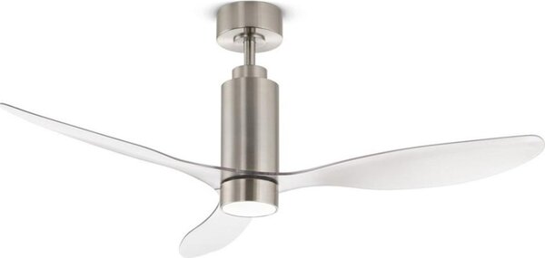 Perenz Ventilatore da Soffitto con Luce LED 18W e Telecomando 3 Pale 6 Velocit colore Cromo - 7198 CR CT