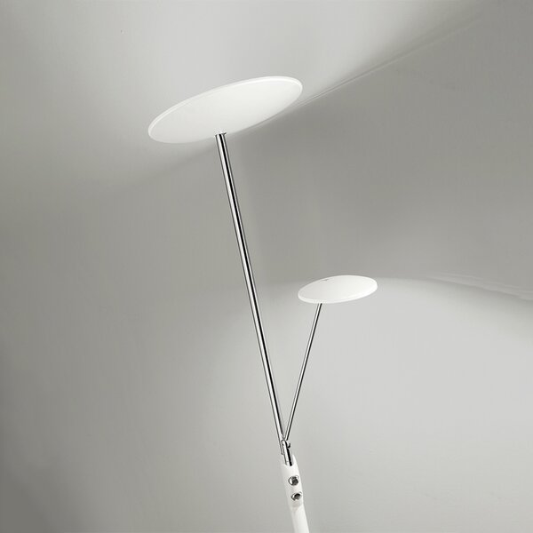 Piantana Moderna Miranda Metallo Bianco Acrilico Led 28W 3000K