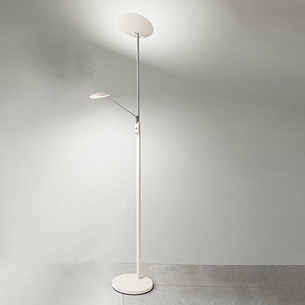 Piantana Moderna Miranda Metallo Bianco Acrilico Led 28W 3000K