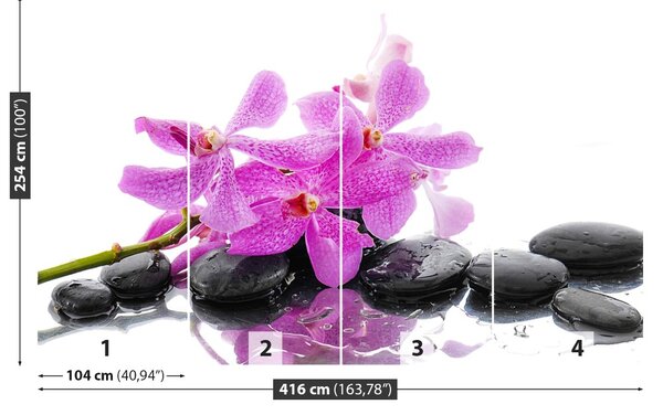 Carta da parati Orchidea rosa 104x70 cm