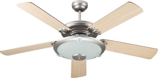 Kooper Ventilatore da Soffitto con Telecomando con Luce Lampadario Ventilatore 5 Pale Legno - 2193207