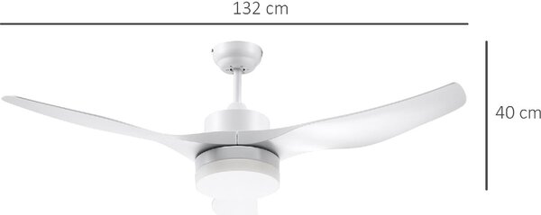 DecHome Ventilatore da Soffitto con Telecomando con Luce Lampadario Ventilatore 6 Velocit Diametro 132x40 cm - 392WT/B31