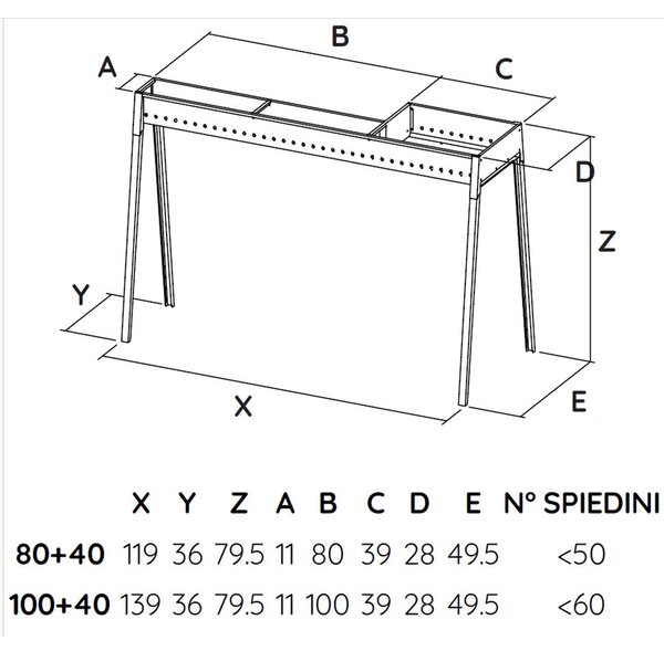 Barbecue a Carbone Carbonella in Acciaio MILANO 800-400 Dimensione 120x30xh 83 cm In acciaio INOX AISI 430 Peso13 kg inox Trasportabile in ferro cuoce piu di 60 arrosticini