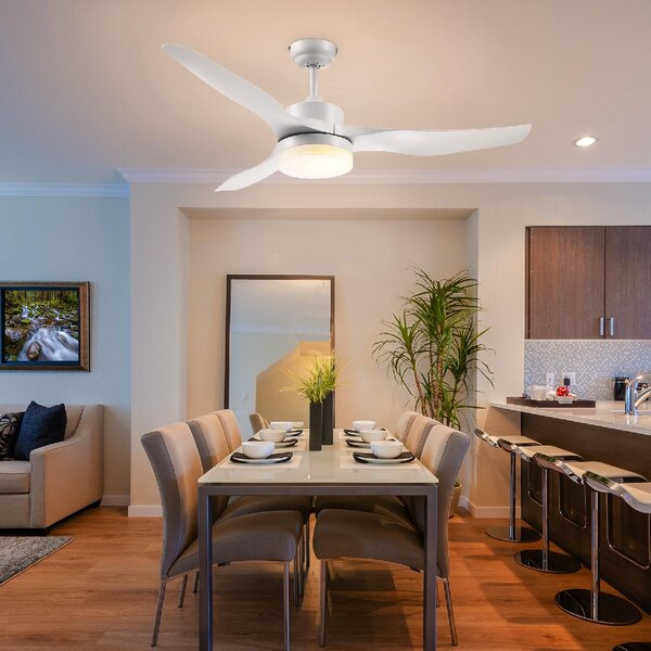 DecHome Ventilatore da Soffitto con Telecomando con Luce Lampadario Ventilatore 6 Velocit Diametro 132x40 cm - 392WT/B31