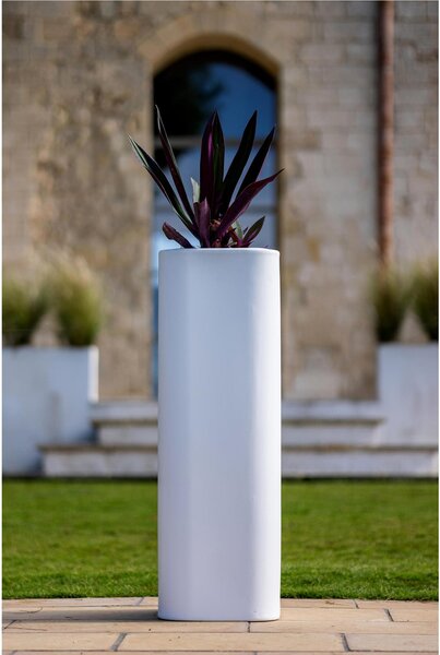 Vaso Porta vaso, BAROCCO in polietilene 35xh90 cm Modello Ionico spessore 2 mm colore kiwi