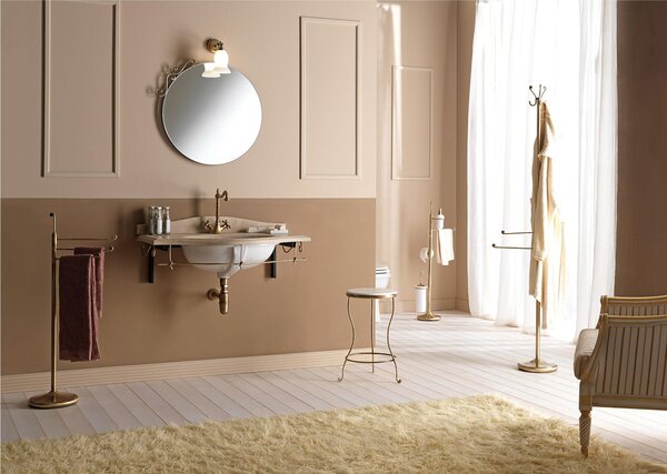 Specchio da bagno rettangolare con Cornice Bronzo LINEA RETRO' Dimensione 61x2 x h 90 cm finitura bronzo vintage