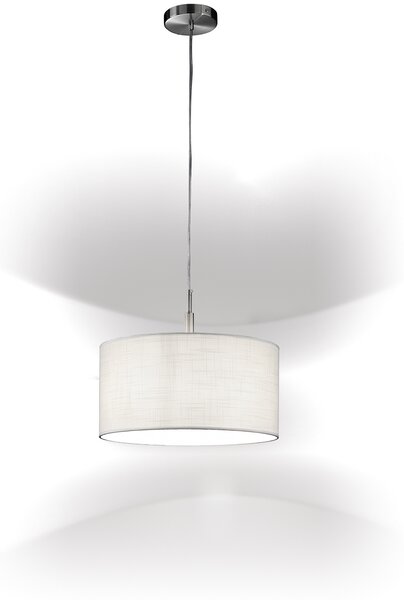 Sospensione Moderna Round Hotel Metallo Cromo 1 Luce E27 Ip20 D40