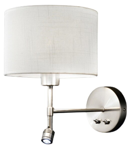 Applique Moderna Round Hotel Metallo Cromo E27 Led 1W 3000K Ip20