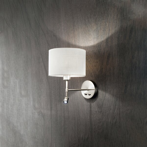 Applique Moderna Round Hotel Metallo Cromo E27 Led 1W 3000K Ip20