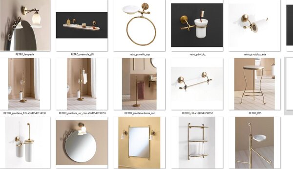 Specchio da bagno Rotondo con decorazione Bronzo LINEA RETRO' Dimensione 61x3x h 64 cm finitura bronzo vintage