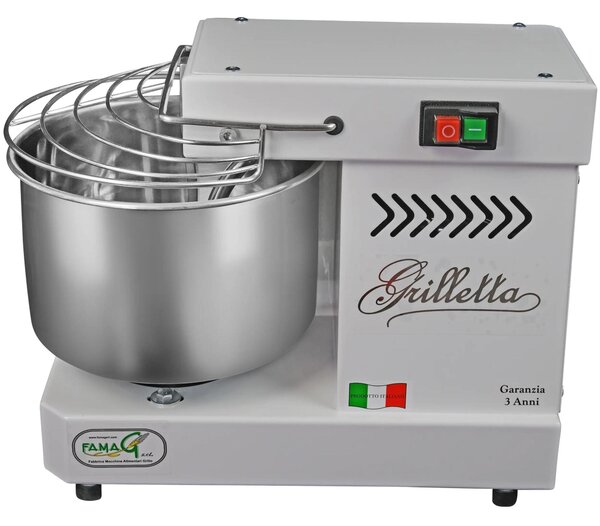 Famag Grilletta IM 5S-230 1 Velocit� - Dimensioni 25,5x45,5xh 34,5 cm Capacit� impasto 5 kg Impastatrice a spirale con testa FISSA inserimento facile impasto