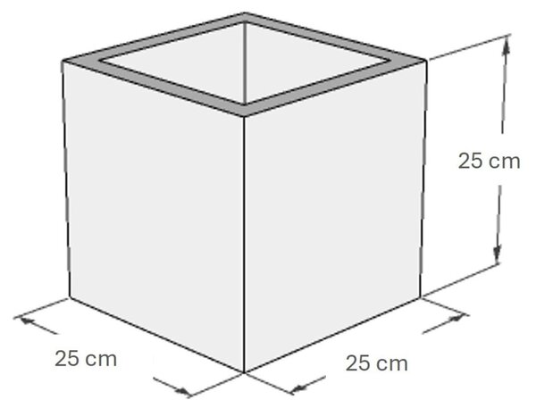 Porta vaso in polietilene MODELLO ELLENICO liscio Dimensioni 25 x25xh 25 cm uso interno esterno colore Arancio
