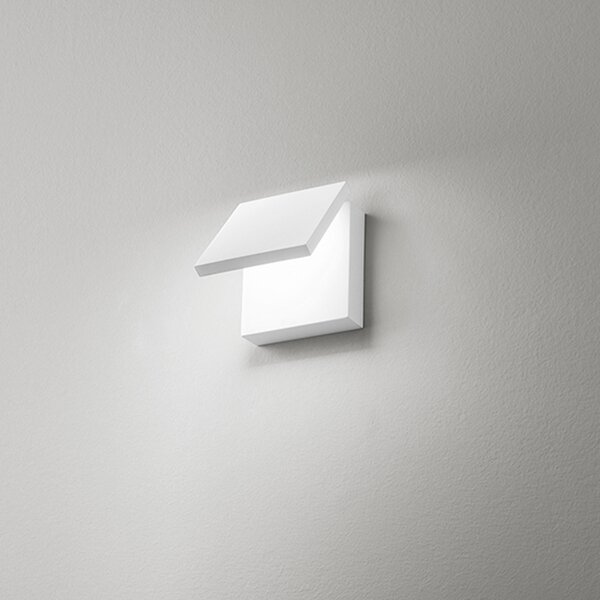 Applique Contemporanea Secret Metallo Bianco Acrilico Led 10W 3000K
