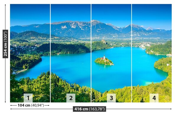 Carta da parati Panorama del lago 104x70 cm