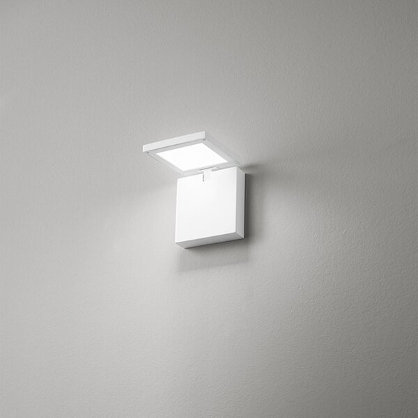Applique Contemporanea Secret Metallo Bianco Acrilico Led 10W 3000K