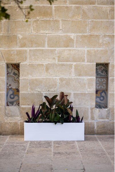 Fioriera rettangolare porta vaso OASI Dimensione 30x80x h 30 cm per uso interno esterno peso 5 kg colore grafite