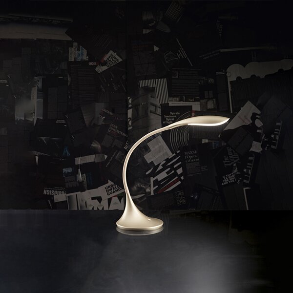 Lampada Da Scrivania Moderna Puddy Acrilico Oro Led 4,5W 3000K