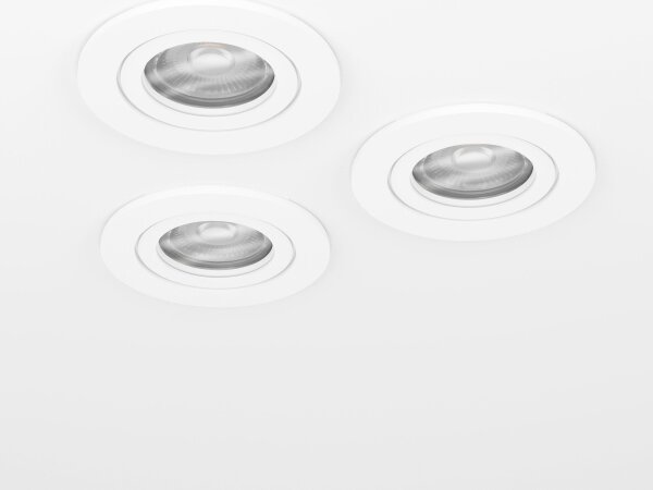 Eglo 902235 - Set di 3 lampade LED da soffitto per bagno BARRANCO, 1x GU10/4,5W/230V, IP44, bianca