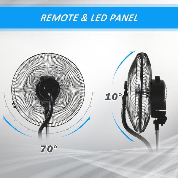 DecHome Ventilatore Nebulizzatore con Telecomando Timer 3 Velocit e 3 Funzioni - D24519
