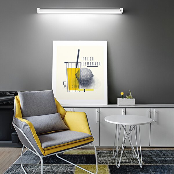 Applique Moderna Sway Metallo Bianco Acrilico Led 17W 3000K