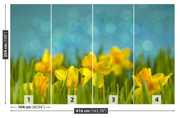 Carta da parati Narcisi 104x70 cm