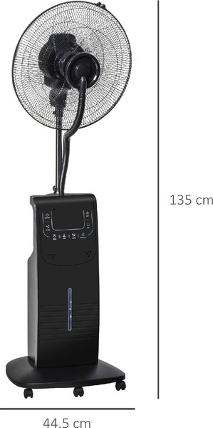 DecHome Ventilatore Nebulizzatore con Telecomando Timer 3 Velocit e 3 Funzioni - D24519