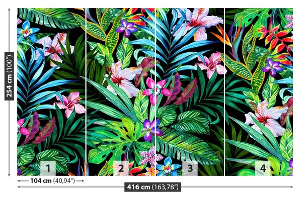 Carta da parati Fiori tropicali 104x70 cm