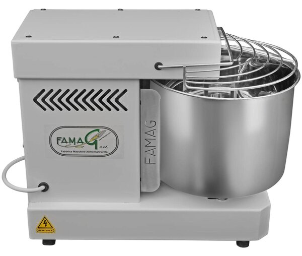 Famag Grilletta IM 10-230 1 Velocit� - Dimensioni 29,5x52,5xh 42 cm Capacit� impasto 10 kg Impastatrice a spirale con testa FISSA inserimento facile impasto