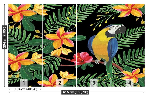 Carta da parati Ara fiori 104x70 cm