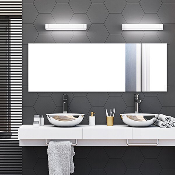 Applique Moderna Sway Metallo Bianco Acrilico Led 17W 3000K