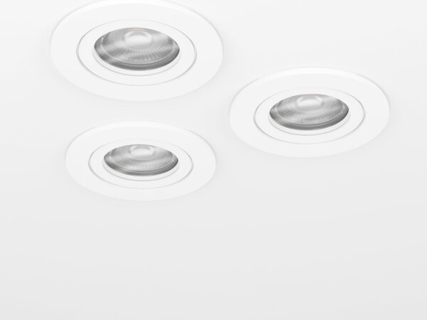 Eglo 902248 - SET 3x LED faretto da incasso per bagno BARRANCO 1xGU10/4,5W/230V IP44 bianco