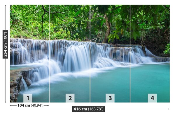 Carta da parati Foresta a cascata 104x70 cm