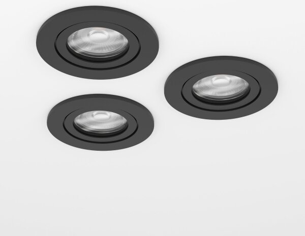 Eglo 902257 - SET 3x faretti LED da incasso BARRANCO 1xGU10/4,5W/230V nero