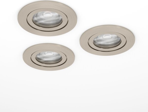 Eglo 902259 - Confezione da 3 faretti LED da incasso BARRANCO 1xGU10/4,5W/230V cromo