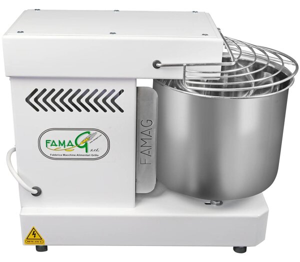 Famag Grilletta IM 8-230 10 Velocit� - Dimensioni 27,5x52,5xh 42 cm Capacit� impasto 8 kg Impastatrice a spirale con testa FISSA inserimento facile impasto