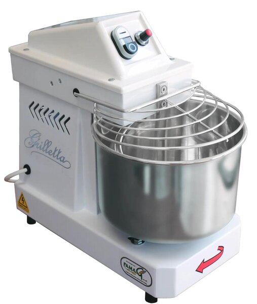 Famag Grilletta IM 5S-230 10 Velocit� - Dimensioni 25,5x45,5xh 43 cm Capacit� impasto 5 kg Impastatrice a spirale con testa FISSA inserimento facile impasto