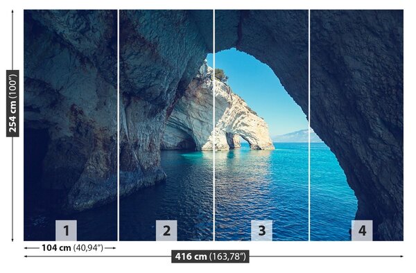 Carta da parati Grotte marine 104x70 cm