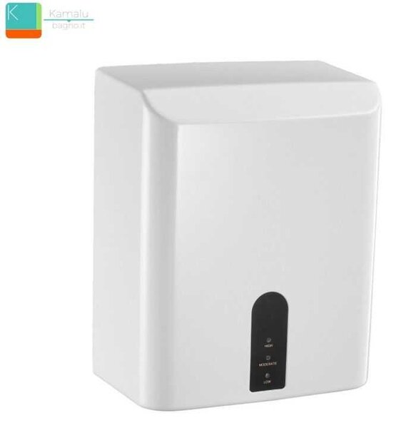 Asciugamani elettrico a muro bianco con sensore modello KA-0200 - KAMALU