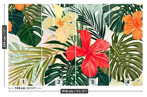 Carta da parati Piante hawaiane 104x70 cm