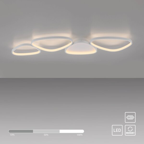 Schöner Wohnen 14039-16 - Plafoniera LED dimmerabile PEBBLES LED/35,5W/230V bianca