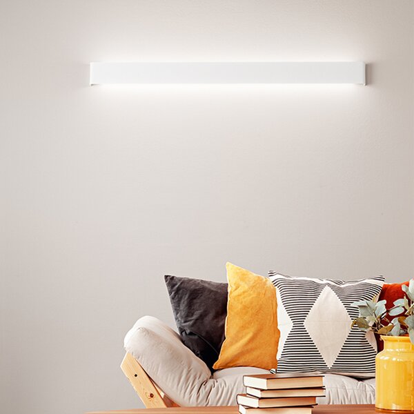 Applique Contemporanea Way Metallo Bianco Led 36W 3000K
