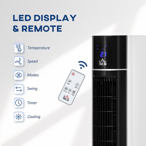 DecHome Ventilatore Raffrescatore d'Aria Evaporativo 3 Modalit e 3 Velocit Timer Oscillazione e Telecomando Bianco - 035V90824