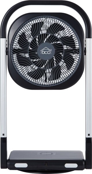 DCG Ventilatore Telescopico Salvaspazio Potenza 13 Watt con 16 Pale, Funzione Oscillante e Timer - VE1605TT