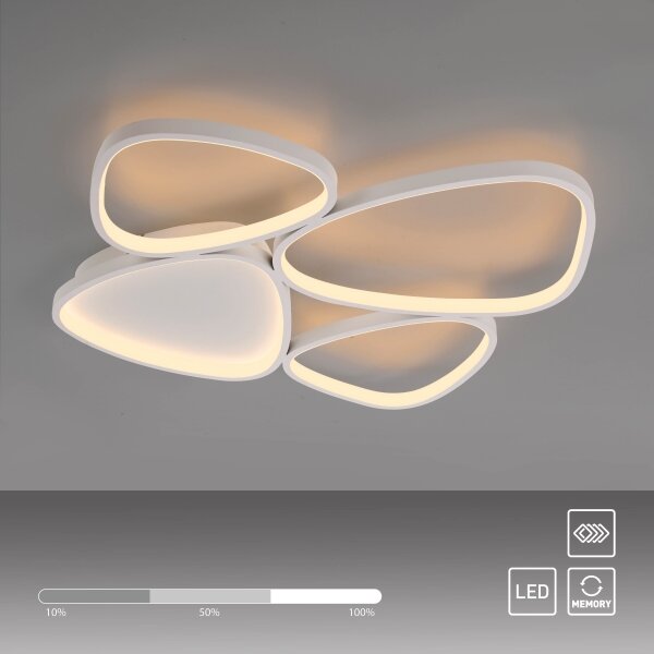 Schöner Wohnen 14038-16 - Plafoniera dimmerabile LED PEBBLES LED/35,5W/230V bianca