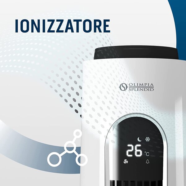 OLIMPIA SPLENDID Ventilatore Raffrescatore d'Aria Evaporativo con Ionizzatore Capacit tanica 3,5 Litri con Timer e Telecomando - 99312